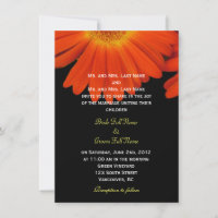 Elegant orange gerbera daisy flowers wedding
