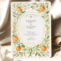 Elegant Orange Grove Watercolor Wedding
