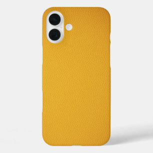Elegant Orange leather iPhone 16 Plus Case