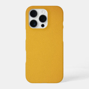 Elegant Orange leather iPhone 16 Pro Case