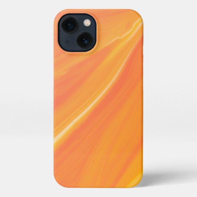  Elegant Orange Marble  iPhone Case (Back)