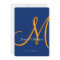 Elegant Orange Monogram 2014 Royal Blue Graduation