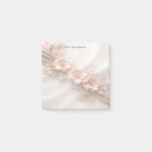 Elegant Orange Peach Floral Post it Notes