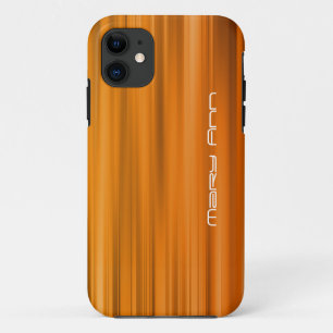 Elegant Orange Texture Custom Name Case-Mate iPhone Case