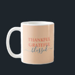 Elegant orange thankful grateful blessed coffee mug<br><div class="desc">Elegant orange thankful grateful blessed coffee mug</div>