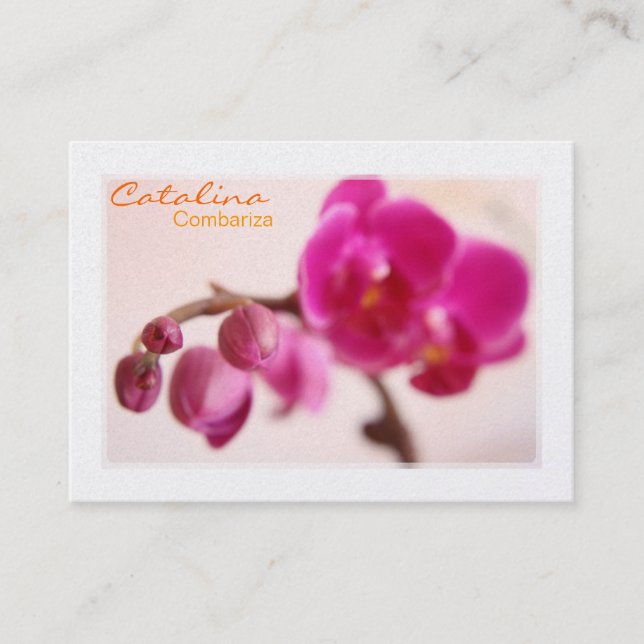 Elegant Orchid Business Card (Front)