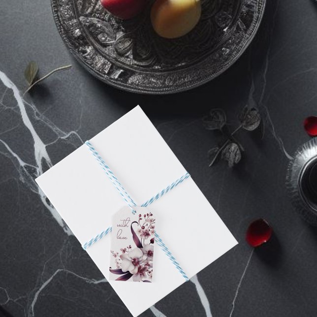 Elegant Orchid Monogram Gift Tags (Creator Uploaded)