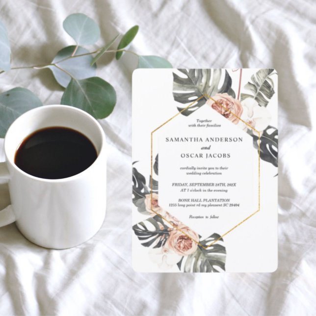 Elegant Orchid & Roses Watercolor Frame Invitation (Creator Uploaded)