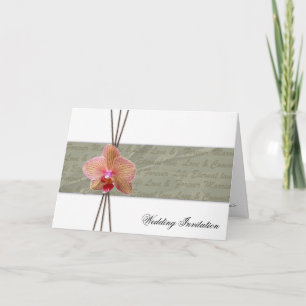 Elegant Orchid Wedding Invitation