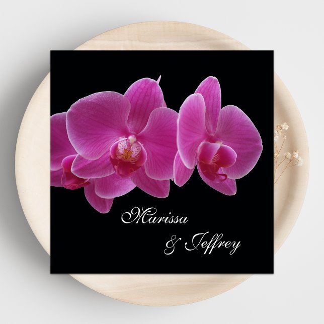Elegant Orchid Wedding Invitation - Purple Orchids (Creator Uploaded)