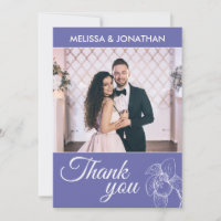 Elegant orchids floral modern purple wedding photo