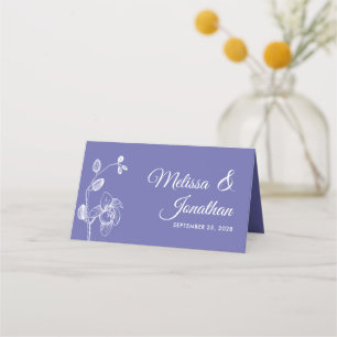 Elegant orchids simple romantic wedding floral pla place card