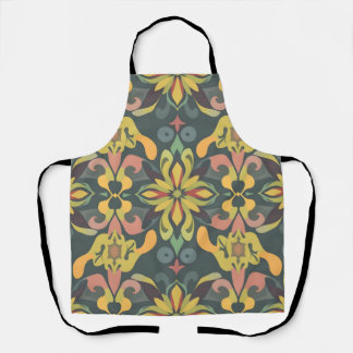 Elegant Organic Apron with Soft Colour Pattern