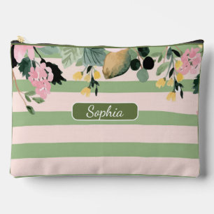 Elegant Organic Green Shape Art for Gifts Accessory Pouch