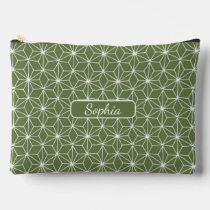 Elegant Organic Green Shape Art for Gifts Accessory Pouch