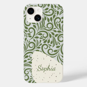 Elegant Organic Green Shape Art for Gifts Case-Mate iPhone 14 Case