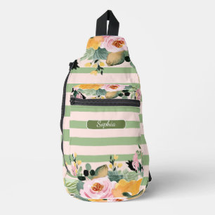 Elegant Organic Green Shape Art for Gifts Sling Bag