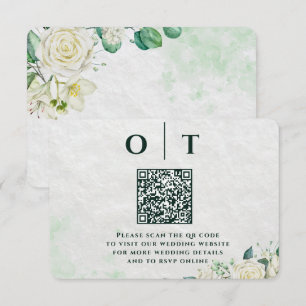 Elegant Organic Modern Wedding Enclosure Card