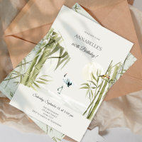 Elegant Oriental Bamboo Crane 60th Birthday Party