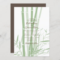 Elegant Oriental Bamboo Wedding Invitations