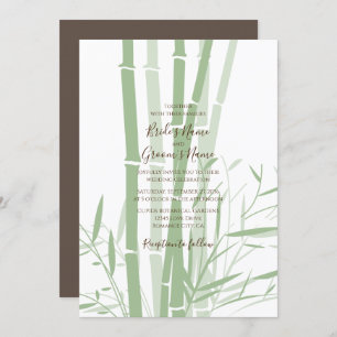 Elegant Oriental Bamboo Wedding Invitations