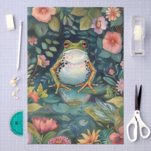 Elegant Oriental Garden Themed Decoupage Crafting Tissue Paper