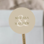 Elegant Oriental Minimalist Classic Round Sticker<br><div class="desc">This Elegant Oriental Minimalist Classic Round Sticker create an elegant and whimsical mood. Easy to personalise for your trendy and modern events.</div>