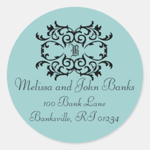 Elegant Ornament Address Label Stickers