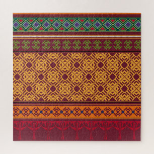 Elegant Ornamental Africa: Indian Ethnic Pattern Jigsaw Puzzle
