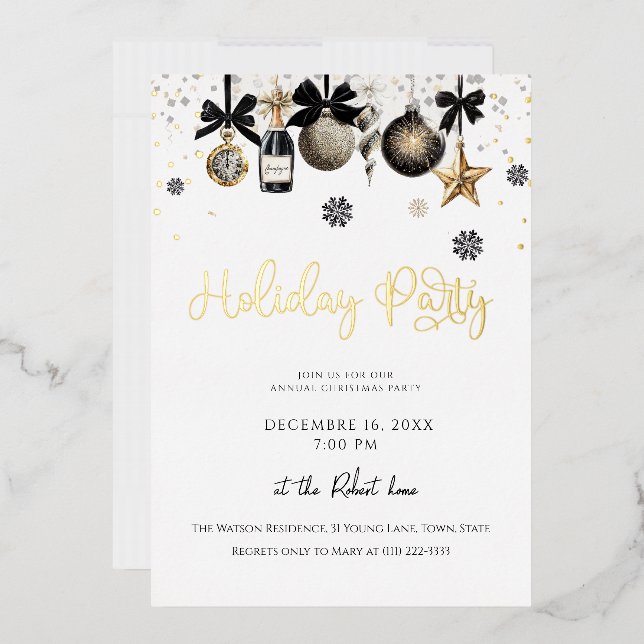 Elegant Ornaments Holiday Party  (Envelope)