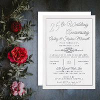 Elegant Ornate 25th Wedding Anniversary Party Foil