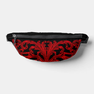 Elegant, Ornate Antique Red Bum Bags