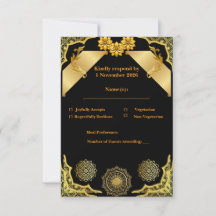 Elegant Ornate Black Reply Template