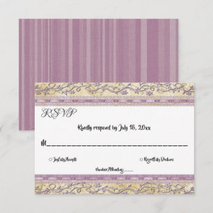 Elegant Ornate Classy Script Luxury Formal Wedding RSVP Card