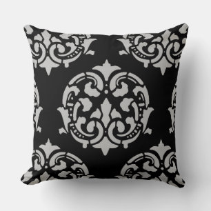 Elegant Ornate Damask Pattern Cushion