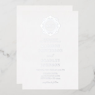 Elegant Ornate Floral Frame Monogram Wedding