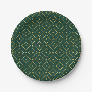 Elegant Ornate Gold Christmas Paper Plate