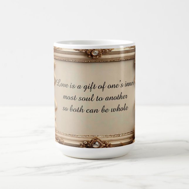 Elegant Ornate Gold Frame Coffee Mug (Center)