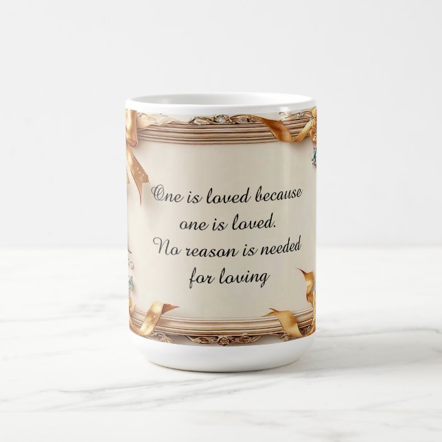 Elegant Ornate Gold Frame Coffee Mug (Center)