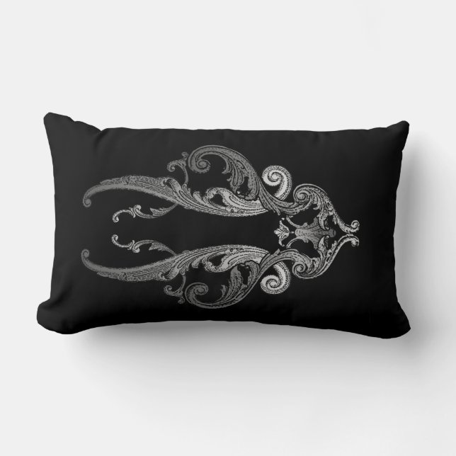 Elegant Ornate Goth Design (Version 2) Pillow (Front)