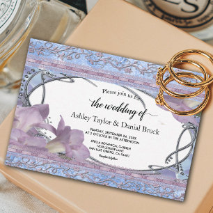 Elegant Ornate Script Classy Luxury Formal Wedding Invitation