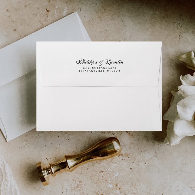 Elegant Ornate Script Wedding Envelope (Creator Uploaded)