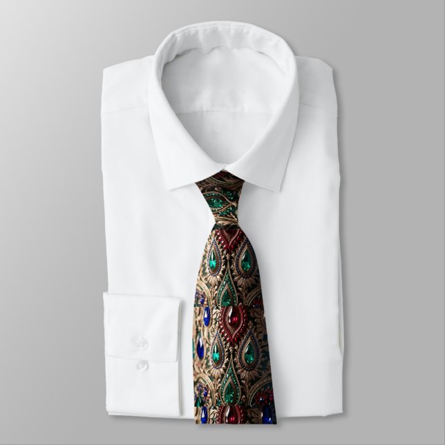 Elegant Ornate Tie (Tied)