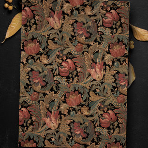 Elegant Ornate Victorian Black Floral Tissue Paper