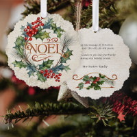 Elegant Ornate Vintage Style Noel Floral