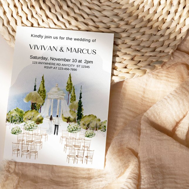 Elegant Outdoor Wedding Ceremony- Nature-Inspired Invitation (Creator Uploaded)