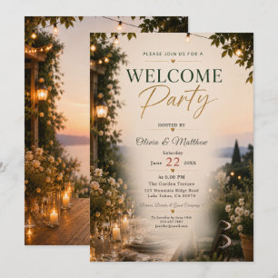 Elegant Outdoor Welcome Party Invitation