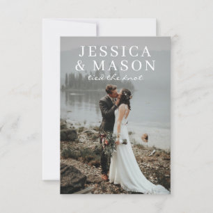 Elegant Overlay Eloped Announcement Invitation