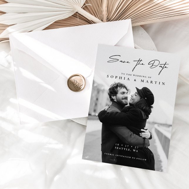 Elegant Overlay Hand Lettered Script Wedding Photo (Creator Uploaded)