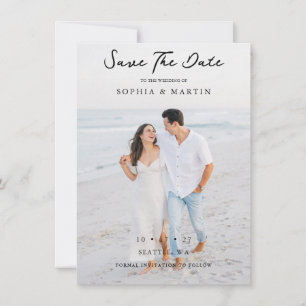 Elegant Overlay Hand Lettered Script Wedding Photo